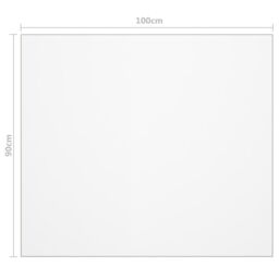 Berkfield Home Table Protector Matt 100x90 cm 2 mm PVC - thumbnail 6