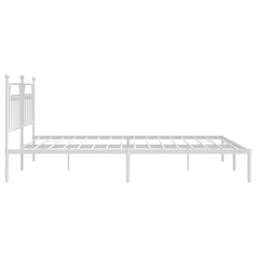Berkfield Home Metal Bed Frame with Headboard White 200x200 cm - thumbnail 7