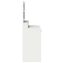 Berkfield Home Dressing Table with LED Lights, White, 79x41x135 cm in White - Size: 79 x 41 x 135 cm - thumbnail 6