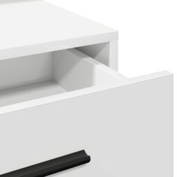 Berkfield Home Dressing Table with LED Lights, White, 79x41x135 cm in White - Size: 79 x 41 x 135 cm - thumbnail 8