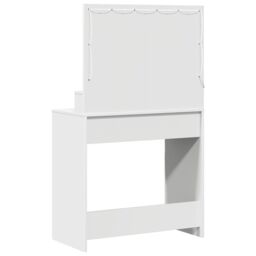 Berkfield Home Dressing Table with LED Lights, White, 79x41x135 cm in White - Size: 79 x 41 x 135 cm - thumbnail 7