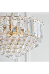 Netlighting Fargo 6 Light Ceiling Pendant Acrylic Brass E14 in Gold - thumbnail 6