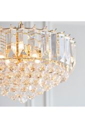 Netlighting Fargo 6 Light Ceiling Pendant Acrylic Brass E14 in Gold - thumbnail 5