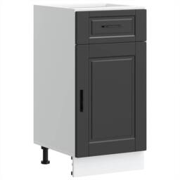 Berkfield Home Kitchen Base Cabinet¬†Porto Black Engineered Wood in Charcoal - thumbnail 2