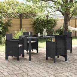 Berkfield Home Modern Garden Chair Set of 4 Anthracite, Taupe Polypropylene Resin