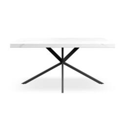 More4Homes Donni Rectangle White Marble Top Dining Table & 4 Myla Linen Chairs in Beige - thumbnail 4