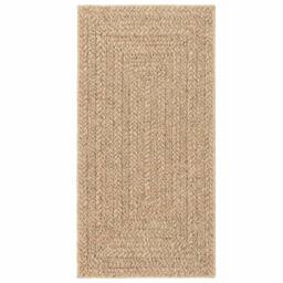 Berkfield Home Rug ZIZUR 100x200 cm Jute Look Indoor & Outdoor in Brown - Size: Medium - thumbnail 4