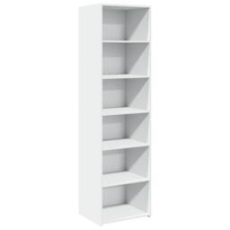 Berkfield Home Highboard White 50x41x185 cm Engineered Wood - Size: 50 x 41 x 185 cm - thumbnail 2