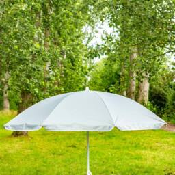Harbour Housewares Metal Beach Parasol 1.74 x 1.93m in Grey - thumbnail 6