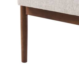 Wyld and Coco 2-Seater Sofa Grey Brown Polyester Mid-Century Wood Frame - thumbnail 8