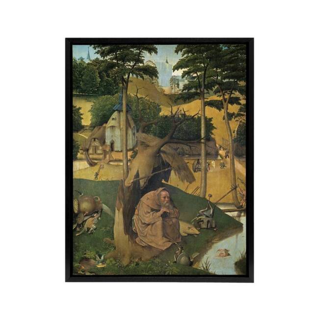 "Artery8 Temptations of Saint Anthony Bosch Framed Canvas Wall Art Print - Size: W12"" x H16""" - image 1