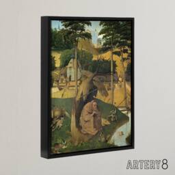 "Artery8 Temptations of Saint Anthony Bosch Framed Canvas Wall Art Print - Size: W12"" x H16""" - thumbnail 2