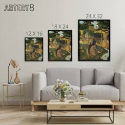 "Artery8 Temptations of Saint Anthony Bosch Framed Canvas Wall Art Print - Size: W12"" x H16""" - thumbnail 4