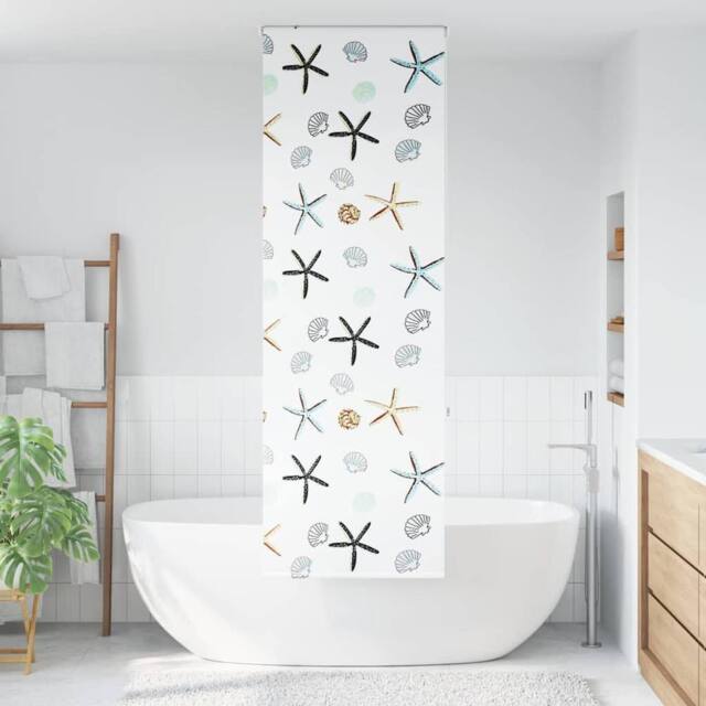 Berkfield Home Shower Roller Blind 60x240 cm Fabric Width 56 cm in White - image 1
