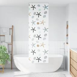 Berkfield Home Shower Roller Blind 60x240 cm Fabric Width 56 cm in White - thumbnail 1