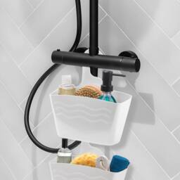Beldray White Plastic Hanging Shower Basket Caddy Organiser - thumbnail 5