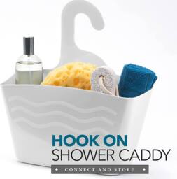 Beldray White Plastic Hanging Shower Basket Caddy Organiser - thumbnail 7