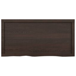 Berkfield Home Wall Shelf Dark Grey 100x50x(2-6) cm Treated Solid Wood Oak in Brown - thumbnail 3