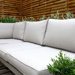 Modish Furnishing Beige Aluminium 5 Seater Modular Corner Sofa Lounge Set in Light Beige - thumbnail 9