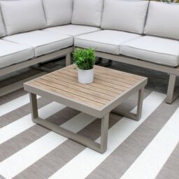 Modish Furnishing Beige Aluminium 5 Seater Modular Corner Sofa Lounge Set in Light Beige - thumbnail 8