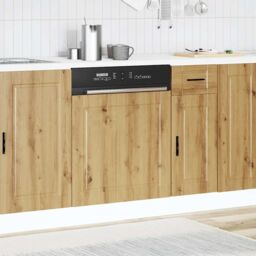Berkfield Home Dishwasher Panel Porto Artisan Oak 60x1.5x67 cm Engineered Wood in Brown - thumbnail 3