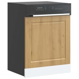 Berkfield Home Dishwasher Panel Porto Artisan Oak 60x1.5x67 cm Engineered Wood in Brown - thumbnail 1