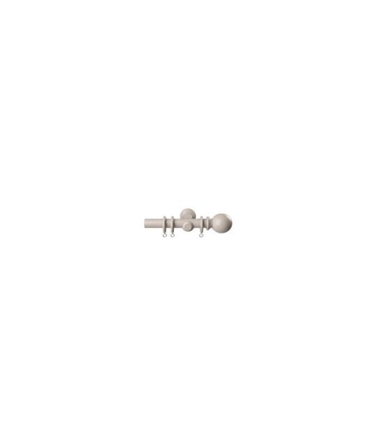 New Edge Blinds 28mm Woodland Curtain Pole Set - Grey in Light Grey - Size: 120 cm - image 1