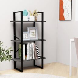 Berkfield Home Storage Shelf Grey 60x30x105 cm Engineered Wood - Size: 60 x 30 x 105 cm - thumbnail 3