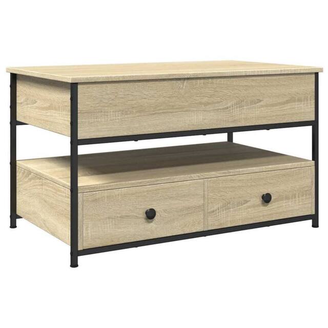 Berkfield Home Coffee Table Sonoma Oak 85x50x50 cm Engineered Wood & Metal in Brown - Size: 85 x 50 x 50 cm - image 1