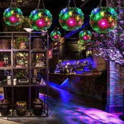 VOGREX Solar LED Hanging Sphere Light, Garden Decor 15 LEDs- Colorful - thumbnail 5