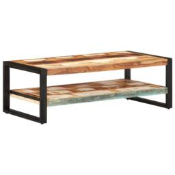 Berkfield Home Durable Coffee Table 120x60x40 cm Solid Reclaimed Wood in Brown - Size: 120 x 60 x 40 cm - thumbnail 8
