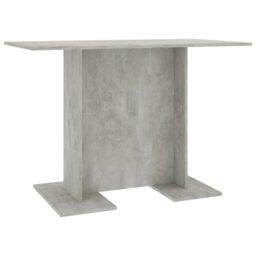 Berkfield Home Dining Table Concrete Grey 110x60x75 cm Engineered Wood - Size: 110 x 60 x 75 cm - thumbnail 2