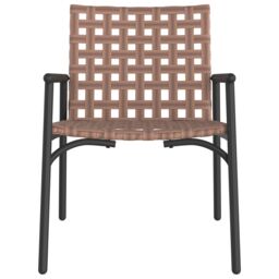 Berkfield Home Garden Chairs 2 pcs Black 79x56x73, 5 cm Poly Rattan in Brown - thumbnail 5