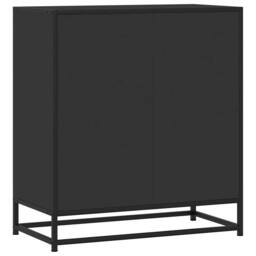 Berkfield Home Sideboard Black 68x35x76 cm Engineered Wood & Metal - Size: 68 x 35 x 76 cm - thumbnail 6