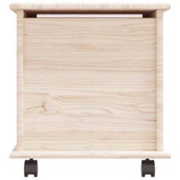 Berkfield Home Storage Chest with Wheels ALTA 73x39.5x44 cm Solid Wood Pine in Light Tan - thumbnail 6
