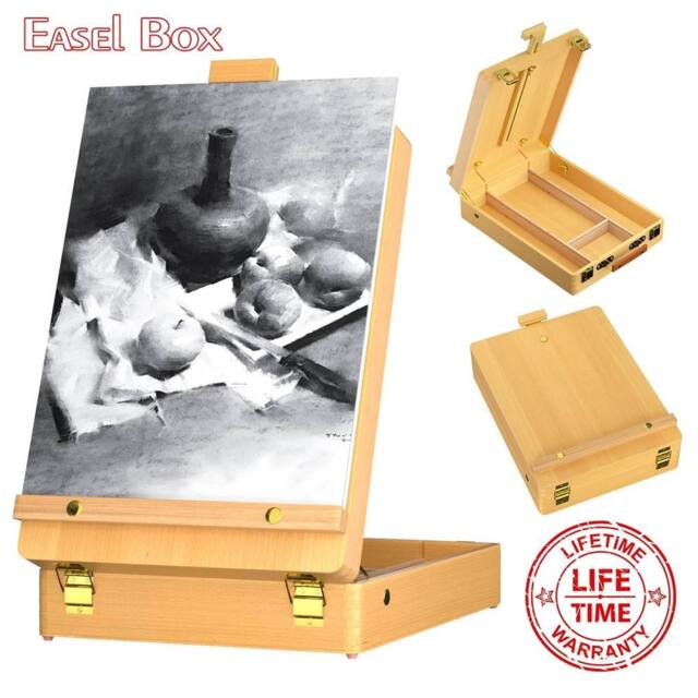 Nordara Professional Adjustable Wooden Table Top Artist Easel Box in Natural - image 1