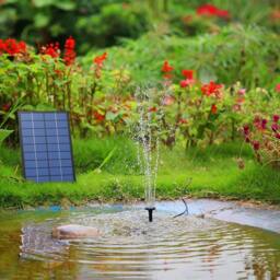 Kelvenix Solar Panel Powered Water Feature Pump Kit for Garden in Black - Size: 0.6m2 - thumbnail 4