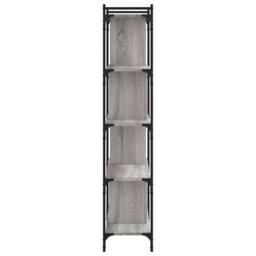 Berkfield Home Decorative Bookcase 5-Tier Grey Sonoma 76x32x158 cm Engineered Wood - Size: 76 x 32 x 158 cm - thumbnail 5