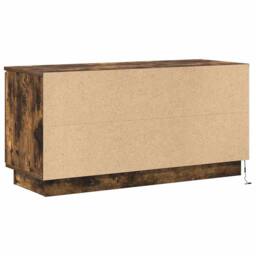 Berkfield Home TV Cabinet Smoked Oak 100x38x49 cm Engineered Wood in Brown - Size: 100 x 38 x 49 cm - thumbnail 9