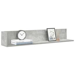 Berkfield Home Wall Shelves 2 pcs Concrete Grey 100x16.5x16.5 cm Engineered Wood - thumbnail 1
