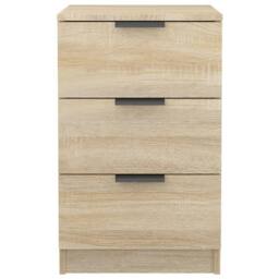 Berkfield Home Bedside Cabinets 2 pcs Sonoma Oak 40x36x65 cm in Light Tan - Size: 40 x 36 x 65 cm - thumbnail 7