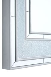 Orsina Silver Wall Mirror, Reflective Glass Border Mirror for Living Room or Hallway, Boutique Square Wall Mirror - thumbnail 3