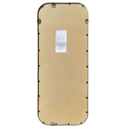 Agenzia 14 Large Champagne Curved Metal Frame Full Length Wall Mirror 156.5 x 65.5cm in Silver - Size: 156.5 x 65.5 cm - thumbnail 5