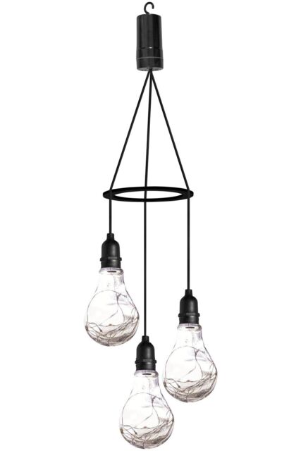 Netagon Lighting Battery Apollo 3 Drop Pendant LED Multi Coloured led Lights in Black - image 1