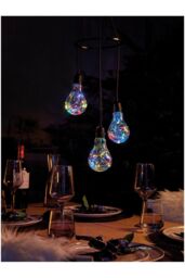 Netagon Lighting Battery Apollo 3 Drop Pendant LED Multi Coloured led Lights in Black - thumbnail 2