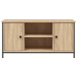 Berkfield Home TV Cabinet Sonoma Oak 100x40x50 cm Engineered Wood in Brown - Size: 100 x 40 x 50 cm - thumbnail 6