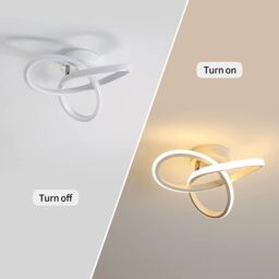 COMELY LED Ceiling Light, 22W Creative Flower White Ceiling Lights, 3000K - thumbnail 9