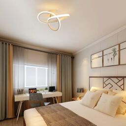 COMELY LED Ceiling Light, 22W Creative Flower White Ceiling Lights, 3000K - thumbnail 5