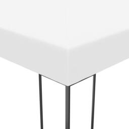 Berkfield Home Garden Gazebo Powder-Coated Steel 4x3x2.7 m White - thumbnail 4