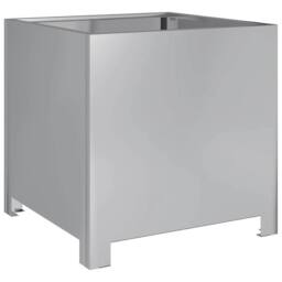 Berkfield Home Garden Planters 2 pcs 40x40x40 cm Galvanised Steel in Silver - Size: 40 x 40 x 40 cm - thumbnail 5